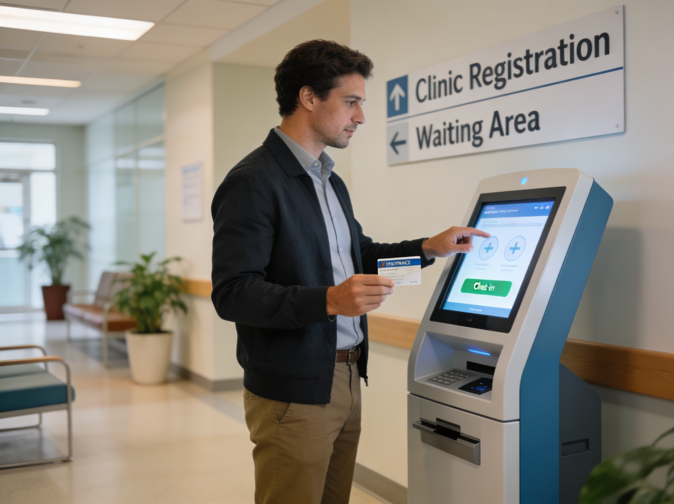 Self-service check-in kiosks for clinics